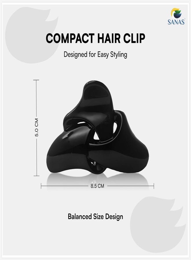 Sanas Hair Clips For Girls (2Pcs) Hair Claw Clips For Women Aesthetic Fashion Accessories For Girls Teenage Clutchers For Hair Clips For Women Stylish Claw Clip (2Pcs) (Versatile Black & Dual Tone) - Image 2