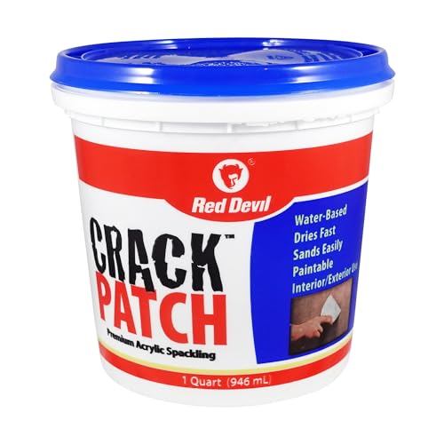 Red Devil 0804 Crack Patch Premium Acrylic Spackling, 1 Quart, 1 Pack White - Image 5