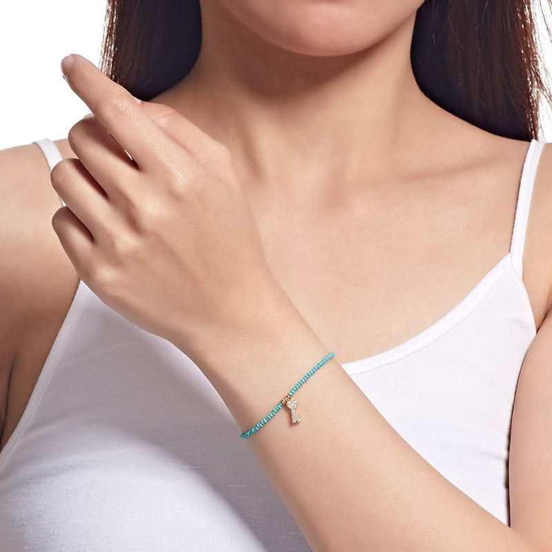 Alwan-Accessories Turquoise Stone Bracelet for Luck for Women - EE3779KEY - Image 4