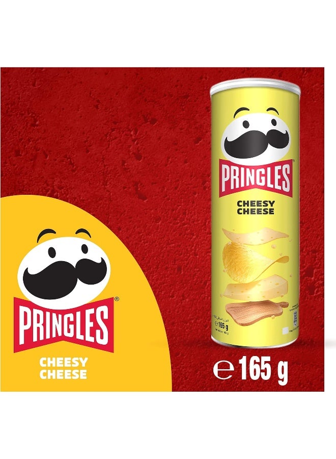 Pringles Pringles Cheesy Cheese Flavour - Potato Chips - 165gm - Crispy Snack - Crunchy Snack Food for Movies, Games & More - On-the-Go Can - Image 2