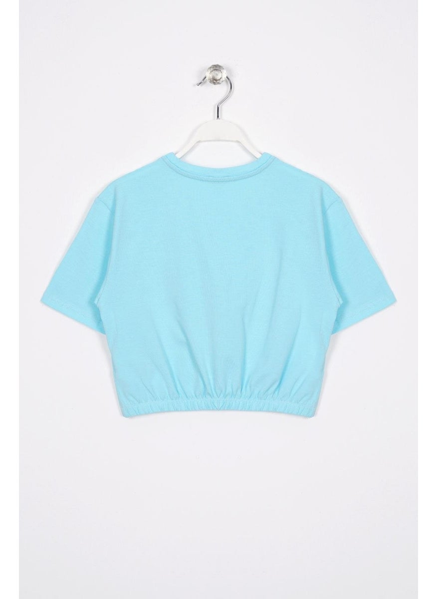 WEWE There Is Art Printed Light Blue Color Girls T-Shirt  - Image 3