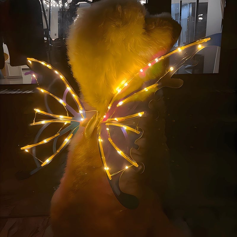 Glowing Butterfly Fairy Wings For Girl Women LED Cosplay Costume Wings With Own Battery Halloween Christmas Birthday Gift - Image 3