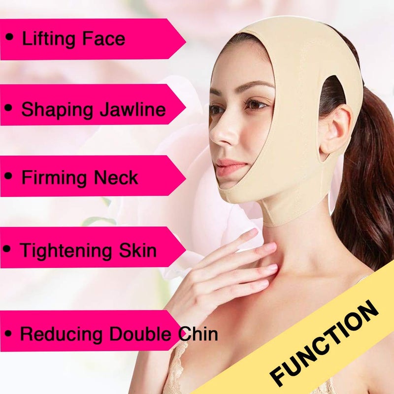 ZOQINI Reusable Chin Slimming Strap Face Lift Tape V Line Lifting Face Mask Double Chin Reducer Face Neck Slimmer Jawline Shaper Anti Snoring Snore Stopper (L) - Image 2