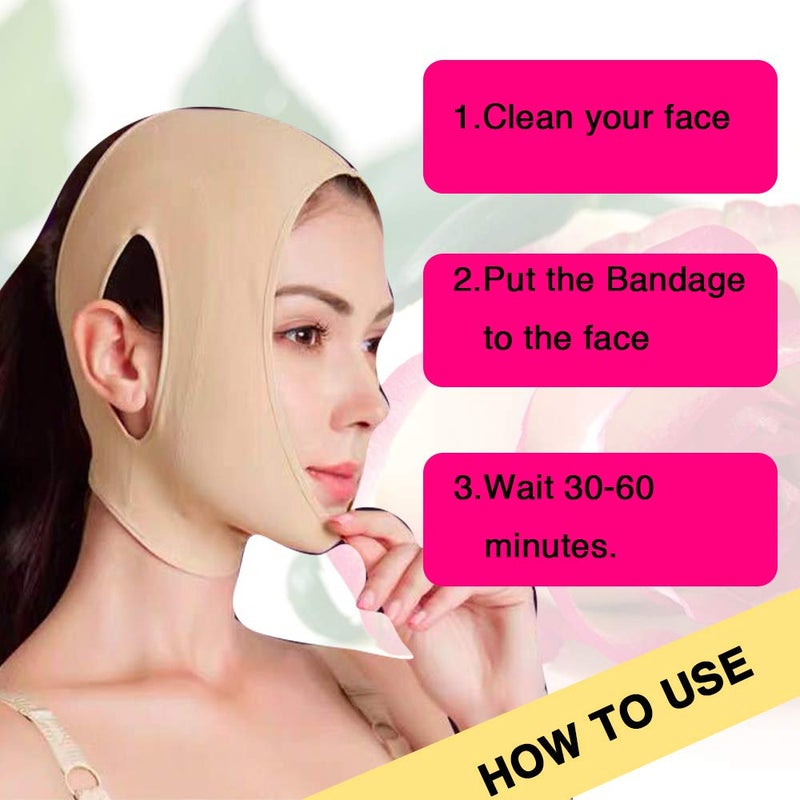 ZOQINI Reusable Chin Slimming Strap Face Lift Tape V Line Lifting Face Mask Double Chin Reducer Face Neck Slimmer Jawline Shaper Anti Snoring Snore Stopper (L) - Image 3