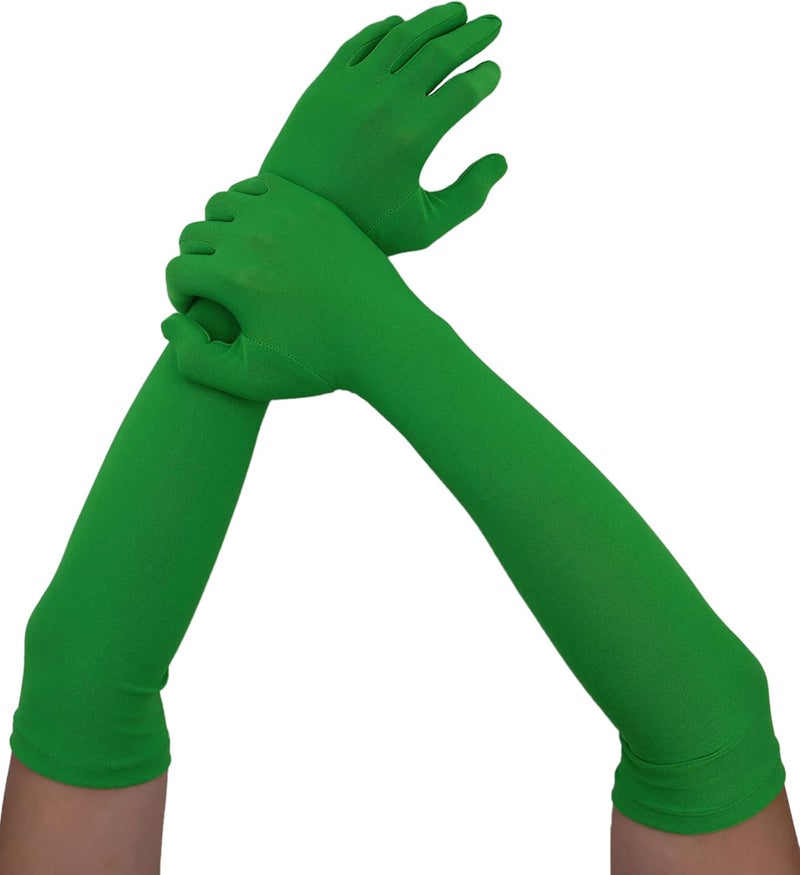 VSVO Unisex 17.7" Elbow Length Spandex Stretchy Costume Gloves Opera Party Bridal Dance Gloves - Image 3