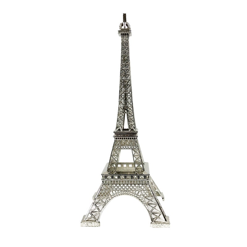 allgala allgala 10"" Eiffel Tower Statue Decor Alloy Metal  Silver  - Image 1