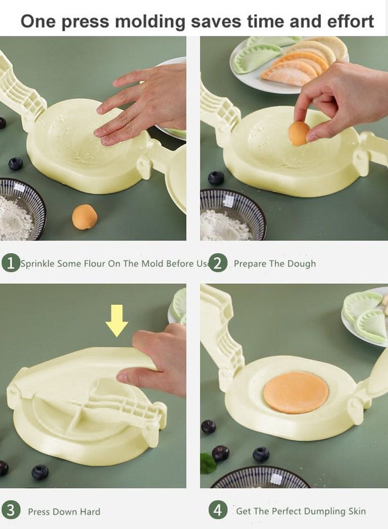 ISHWAZ Dumpling Mold Dough Presser Dumpling Skin Wrappers - Manual Hand Press Dumpling Skin Mold Fatayer And Samosa Maker, Pie Maker Ravioli Mold Dumpling Making Tool Cooking Pastry Jiaozi Maker - Image 2