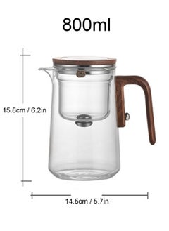 LOOPITYS 800ml Magnetic Filter Teapot - Glass Teapot, Easy to Separate Water | Harmony Teapot: Perfect for Tea Enthusiasts  - Image 3