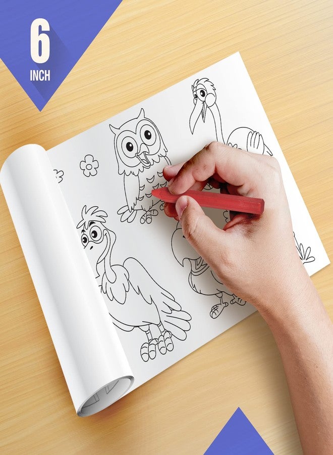 Inkmeo | Birds Wall Colouring Roll | AR Enabled | Interactive Educational Learning Chart | for Kids | Ages 2+ | Best Gift | Size (6 X 40 Inches) | 20 Unique Birds,Bird Sounds - Image 3