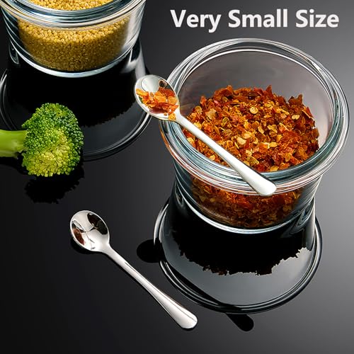 Asanta 8 PCS Tiny Stainless Steel Spoons for Spices Jars, Mini Size 2.87", Cute Small Stainless Steel Condiment Spoons for Spices, Salt, Sugar, Pepper, Honey, Asanta Fun Little Scoops - Image 5