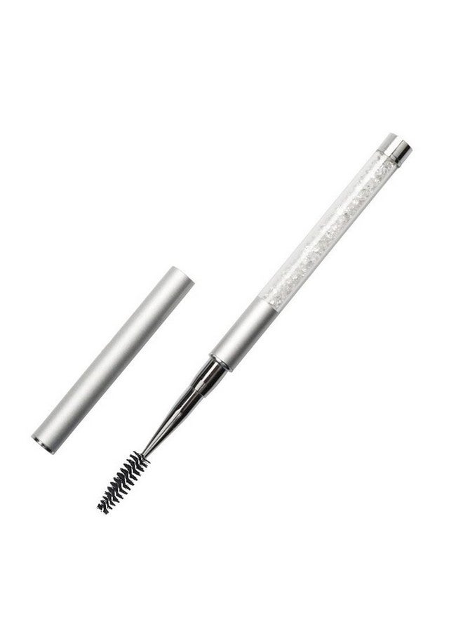 SKYPIA Eyelashes Comb Curlers Makeup Brush Mascara Brush Make Up Wands Eyebrow Brush With Cap Travel Accessories (White)… - Image 1