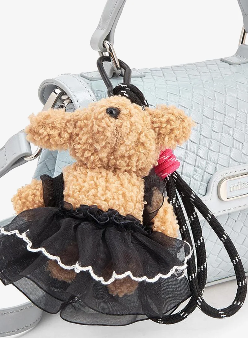 MISSY BLUE Missy Csatchel With Multiple Charms With Waffle Embossing for Women | Best Price UAE