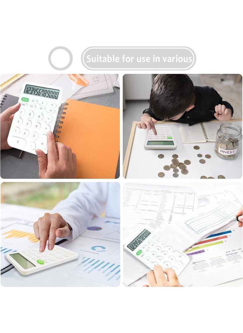 Valkyrie Junno 12 Digit Desktop Calculator with Cute Round Buttons White  - Image 5