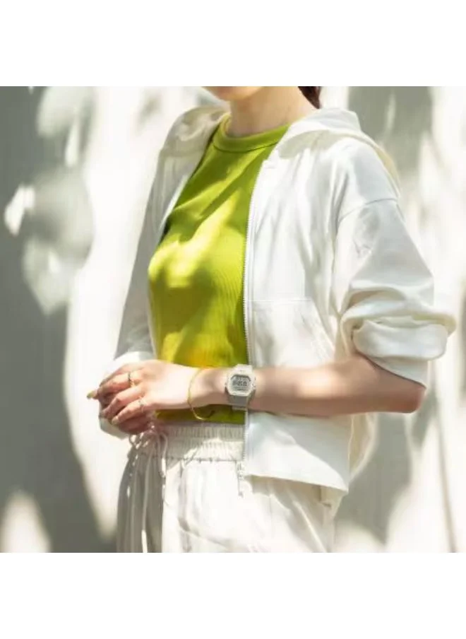 CASIO Women's Digital Display Watch With White Resin Strap - LWS-2200H-8AVDF