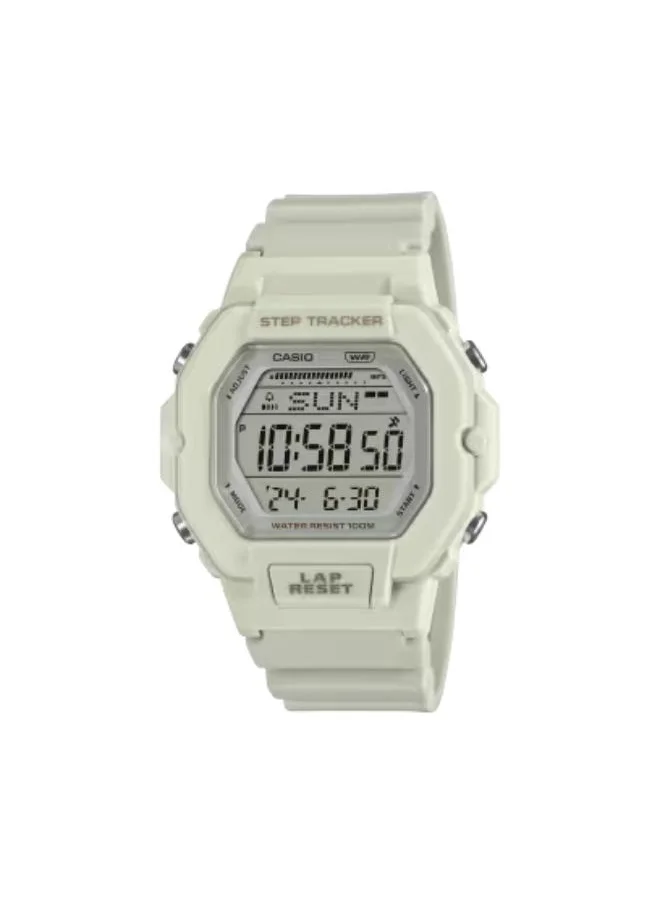 CASIO Women's Digital Display Watch With White Resin Strap - LWS-2200H-8AVDF