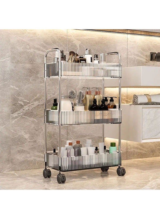 كادي ون منظم رفوف بلاستيكي و عربة تنظيم دوارة من 3 طبقات - Image 4