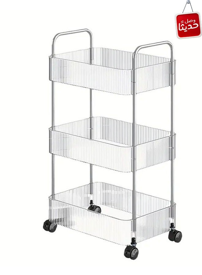 كادي ون منظم رفوف بلاستيكي و عربة تنظيم دوارة من 3 طبقات - Image 1