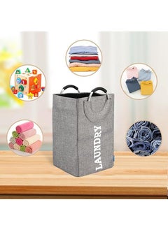 SUNBEET SUNBEET Large Laundry Baskets Laundry Bag Laundry Bin Collapsible Linen Fabric Laundry Hamper Foldable Dirty Washing Bin Portable Clothes Storage Bag with Handle Black  - Image 3