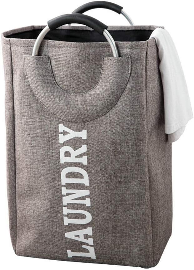 SUNBEET Large Laundry Baskets Laundry Bag Laundry Bin Collapsible Linen Fabric Laundry Hamper Foldable Dirty Washing Bin Portable Clothes Storage Bag with Handle Black - Image 1