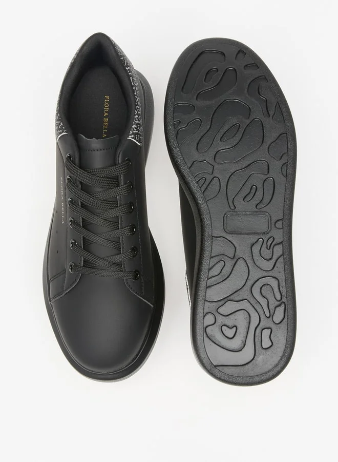 Flora Bella By Shoexpress Women's Solid Lace-Up Sneakers