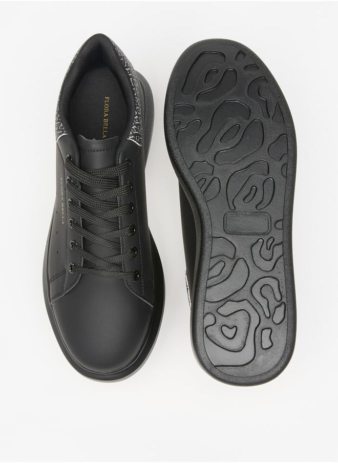 Flora Bella By Shoexpress Women's Solid Lace-Up Sneakers  - Image 4