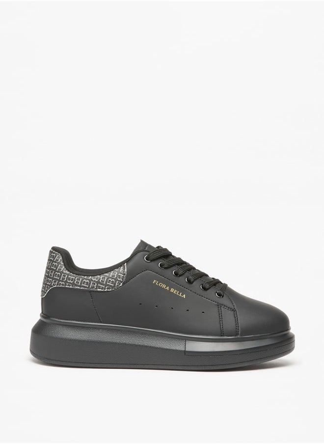 Flora Bella By Shoexpress Women's Solid Lace-Up Sneakers  - Image 1