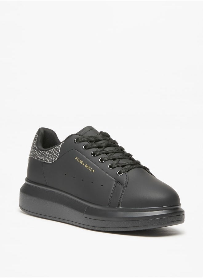 Flora Bella By Shoexpress Women's Solid Lace-Up Sneakers  - Image 2