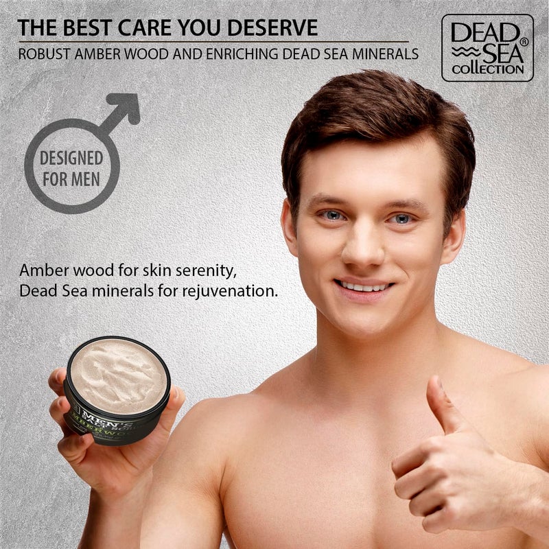 Dead Sea Collection Salt Body Scrub Amberwood For Men â€“ Moisturizes, Exfoliates & Nourishes Skin â€“ Cleanses & Detoxifies with Dead Sea Minerals - Dead Sea Collection â€“ 23.28 OZ - Image 4
