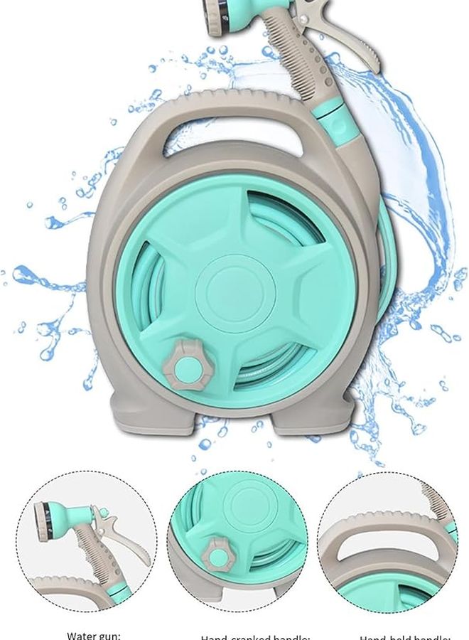 ملون A 50FT خرطوم حديقة بكرة مع فوهة رش متعددة سهلة التركيب للري - Image 4