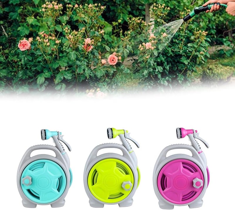 ملون A 50FT خرطوم حديقة بكرة مع فوهة رش متعددة سهلة التركيب للري - Image 3
