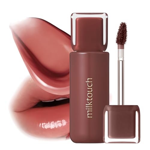 MILKTOUCH Jelly Fit Lip Tint (10 Fallen Coco) with Cooling Plumping Effect and Water-Based Non-Sticky Texture | Long Lasting Korean Beauty Lipstain Tinted Gloss Oil Stocking Stuffers, Christmas Gifts - Image 1