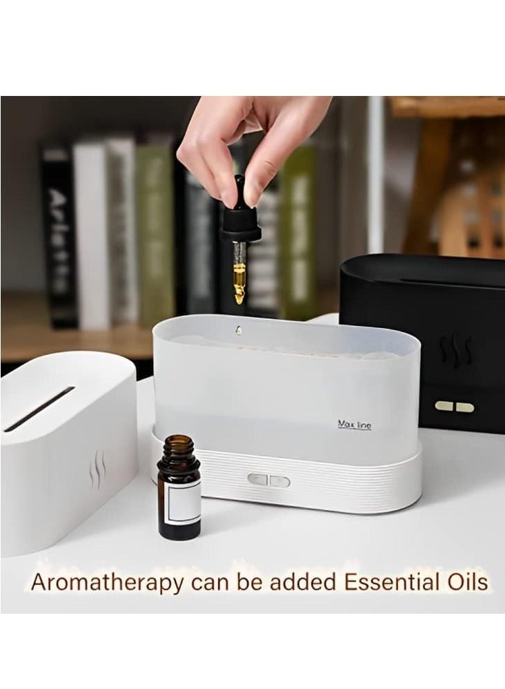 MIXDE Flame Air Diffuser,Air Humidifier with Fire Flame Effect,Portable-Noiseless Aroma Diffuser for Home,Office or Yoga Essential Oil Diffuser - Image 4