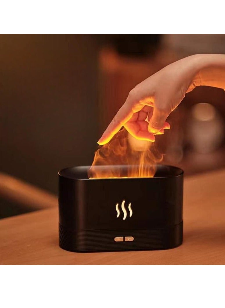 MIXDE Flame Effect Essential Oil Diffuser, Portable Noiseless Aroma Air Humidifier, USB Aromatherapy Diffuser for Home Office Bedroom Yoga Spa - Image 3
