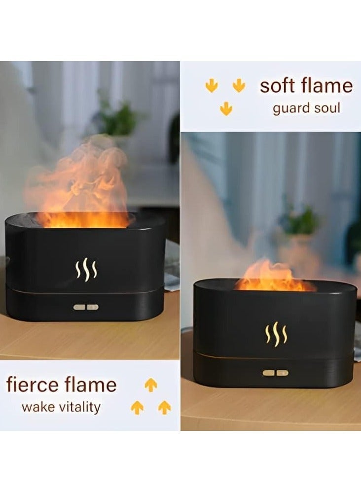 MIXDE Flame Effect Essential Oil Diffuser, Portable Noiseless Aroma Air Humidifier, USB Aromatherapy Diffuser for Home Office Bedroom Yoga Spa - Image 4
