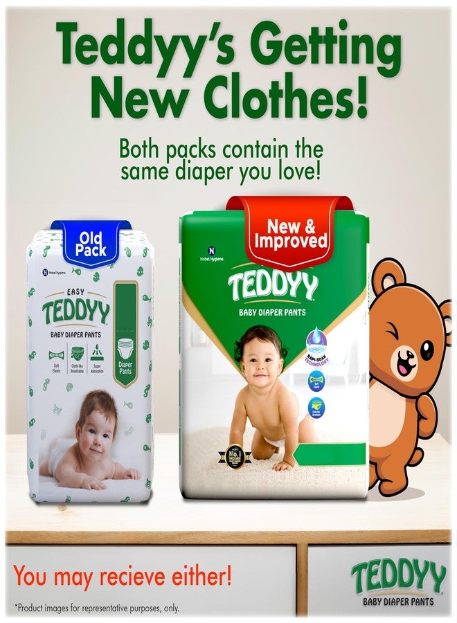 TEDDYY Baby Easy Pant Diapers Small 78 Count Pack of 1 & Baby Wet Wipes With Lid 72s Pack of 5 - Image 3