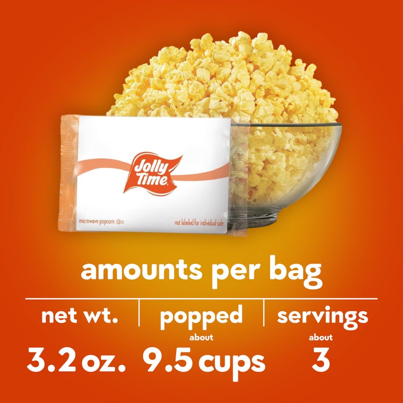 Jolly Time Blast O Butter, Ultimate Movie Theater Butter Microwave Popcorn, 3.2oz Sharing Bag, 3 Bags Per Carton (Blast O Butter, 3.2 Ounce (Pack of 12)) - Image 5
