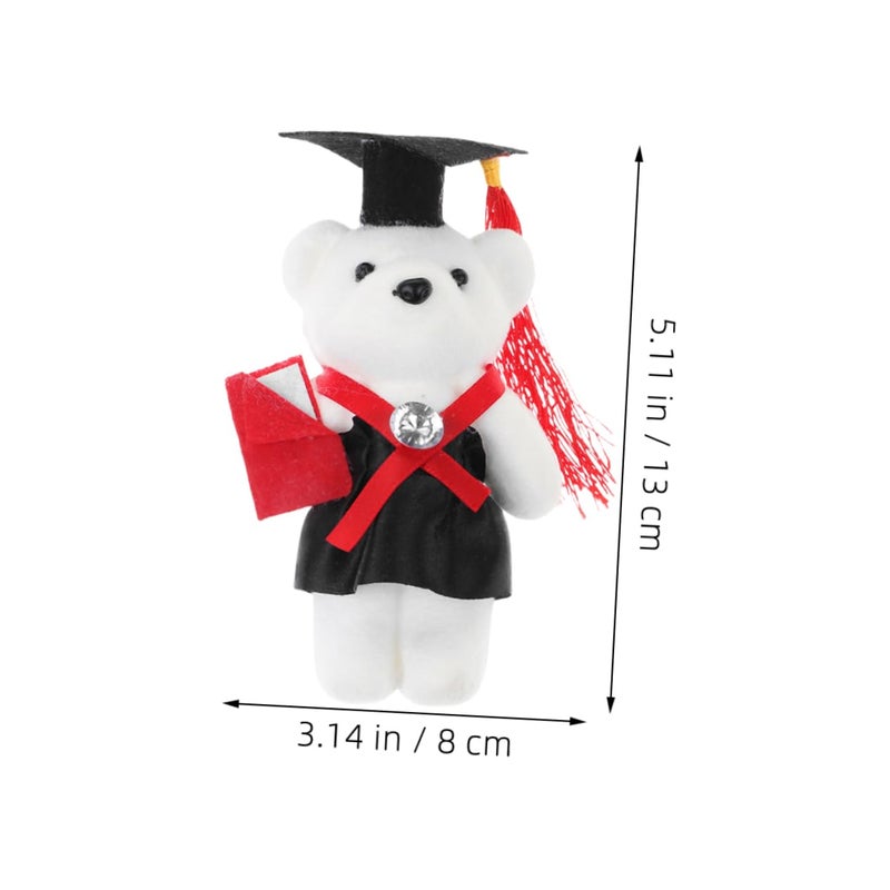Mini Graduation Bear Bouquet Kit 8pcs Plush Bears for Flower Arrangements and Celebrations - Image 3