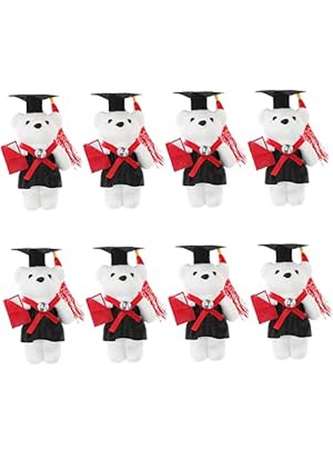 Mini Graduation Bear Bouquet Kit 8pcs Plush Bears for Flower Arrangements and Celebrations - Image 1
