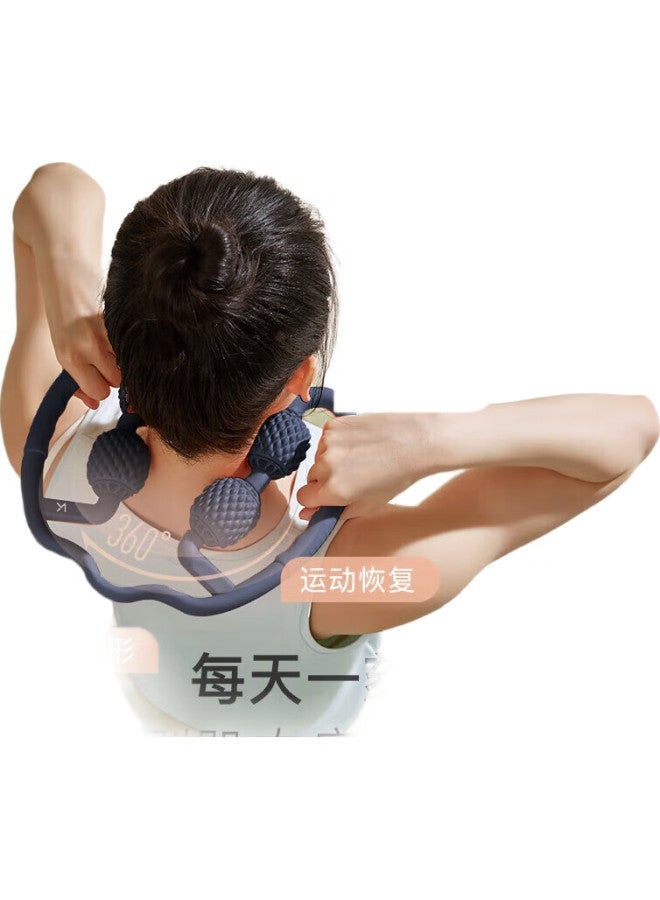 Keep Circular Massage Device Foam Roller For Muscle Relaxation, Yoga, Leg, Shoulder, Neck, And Arm Relaxation, Dark Night Blue - Image 3