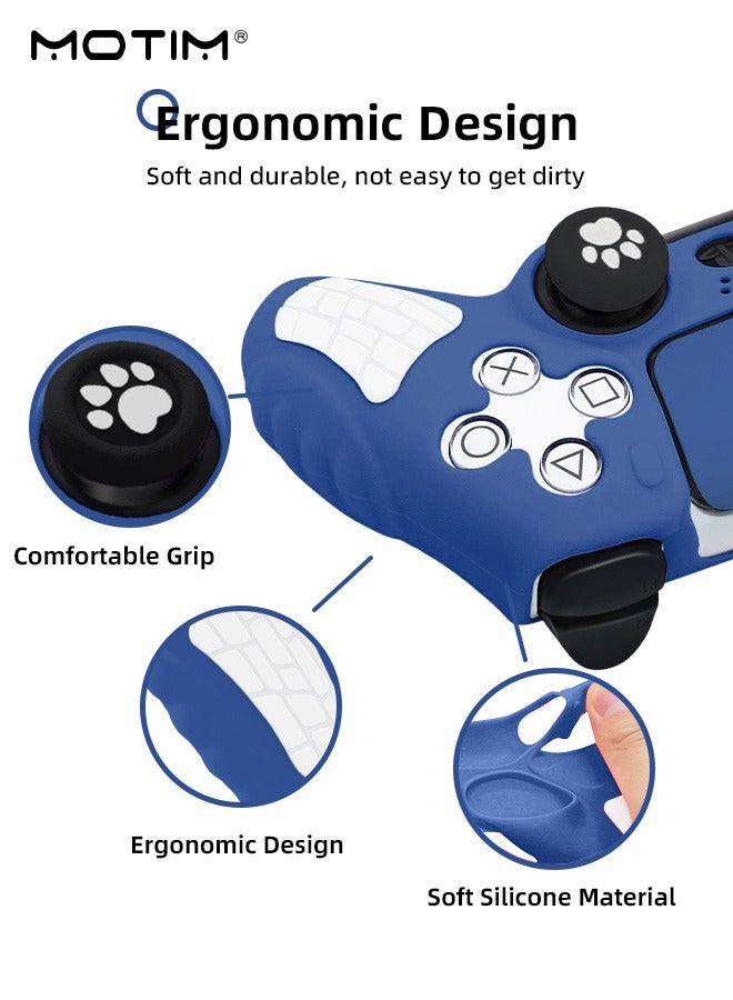 Motim Case Cover for PS5 Wireless Controller for Dual Sense, Soft Silicone Protection Skin with 2 Thumb Caps,  Anti-scratch Anti-fall Case Cover - Image 5