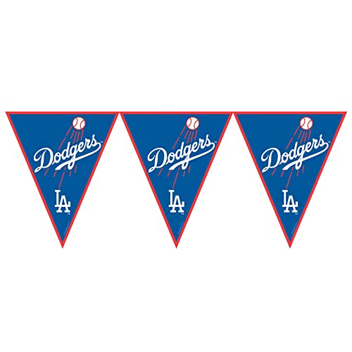 Amscan Los Angeles Dodgers MLB Black Orange Plastic Pennant Banner 12 Pack Of 1 Perfect For Game Day Baseball Fans - Image 5