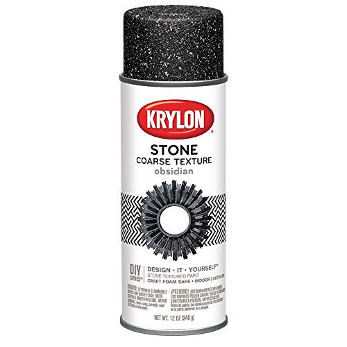 KRYLON بخاخ طلاء كريلون K18212 بتشطيب قاسي من الحجر، أوبسيديان، 12 أونصة - Image 1