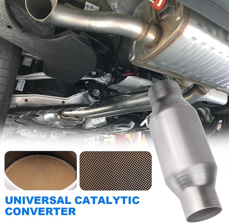 Catalytic Converter Inlet/Outlet Universal High Flow Front Catalytic Converter Direct-Fit With O2 Port(EPA Compliant) (3 Inch, 1pcs) - Image 4