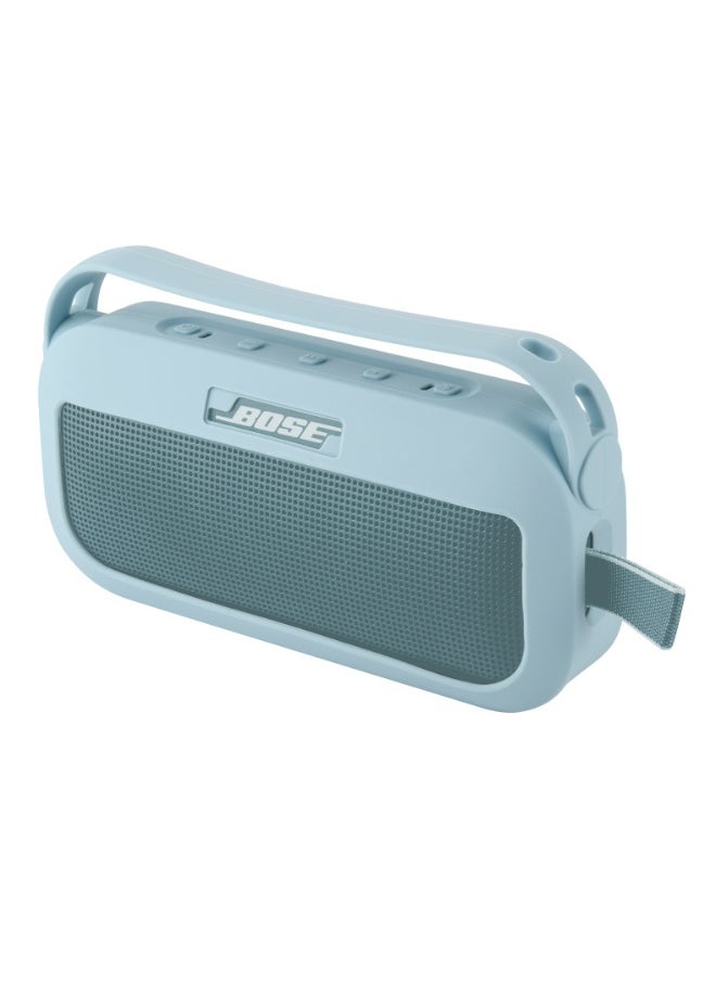 Generic - Silicone Speaker Case Cover, Compatible with New Bose SoundLink Flex Case, Protective Waterproof Soft Skin, Replacement Bluetooth Speakers Travel Carrying Case with Keychain Hook (Blue) - Image 1