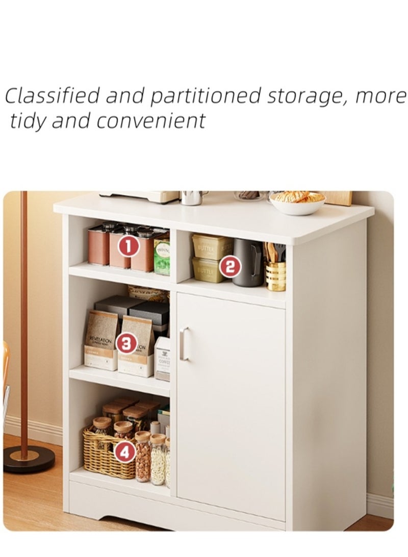 Generic Sideboard Cabinet, Modern Console Table Kitchen Cabinet with Drawers and Shelves, Wooden Entryway Table Home Interior Decor Storage Cabinet for Living Room Bedroom and Kitchen (White-ZWG004)  - Image 2
