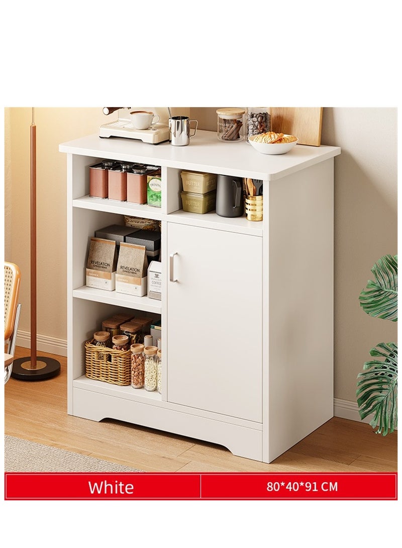 Generic Sideboard Cabinet, Modern Console Table Kitchen Cabinet with Drawers and Shelves, Wooden Entryway Table Home Interior Decor Storage Cabinet for Living Room Bedroom and Kitchen (White-ZWG004)  - Image 1