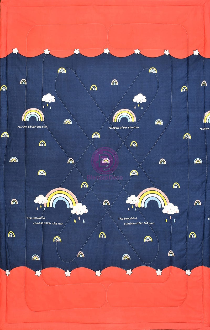 KitchDeco Kitch Deco™ Glace Cotton Single Bed Reversible Babies & Kids Comforter/Dohar/Quilt, 200 GSM (60x90 Inches) (Rainbow) - Image 3