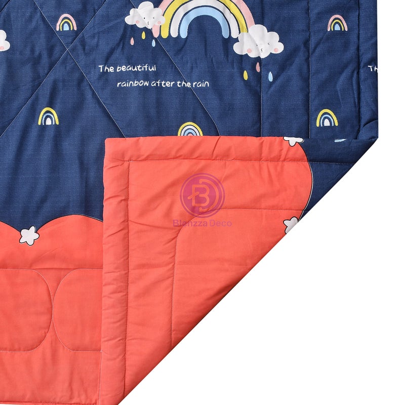 KitchDeco Kitch Deco™ Glace Cotton Single Bed Reversible Babies & Kids Comforter/Dohar/Quilt, 200 GSM (60x90 Inches) (Rainbow) - Image 2