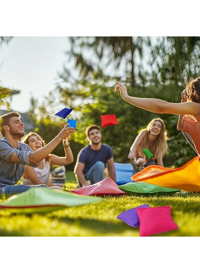 15pcs Random Color Nylon Bean Bags for Outdoor Sports Lawn Games and Parties - Image 1