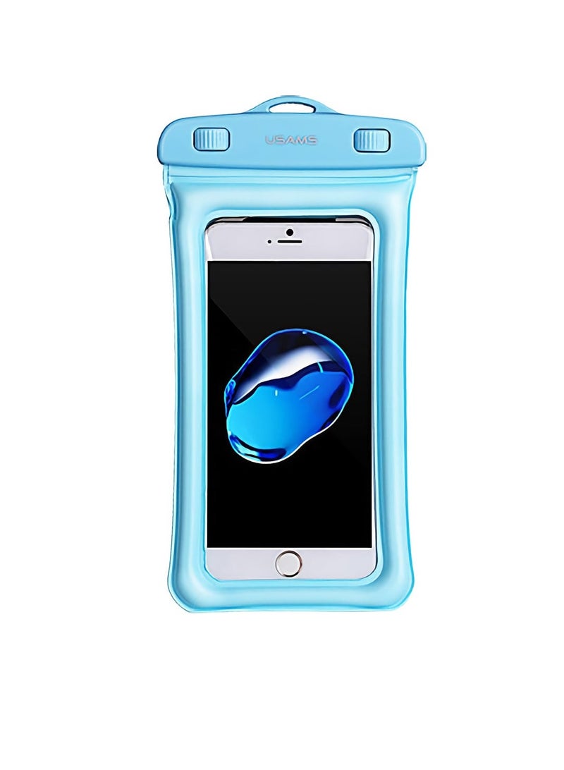 أوسامس حافظة هاتف محمول شفافة مقاومة للماء باللون الأزرق - Image 1